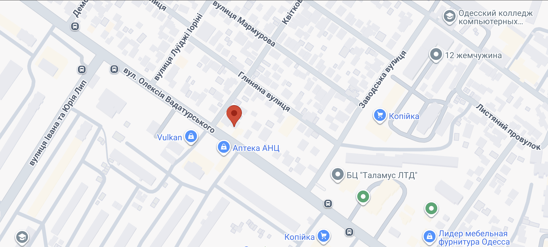 Карта проїзду до салону Mattoni